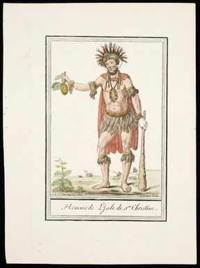 Grasset de Saint-Sauveur, Jacques, 1757-1810 :Homme de l'Isle de Ste Christine. J G St Sauveur inv. direx; J Laroque sculp. [Paris, 1796?]