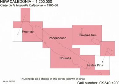 Carte de la Nouvelle Caledonie 1/200,000 / dessine et publie par l'Institut Geographique National