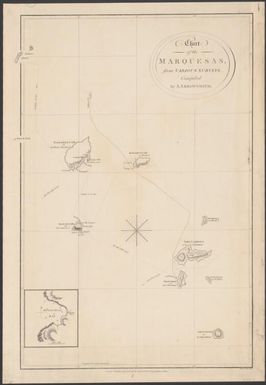 Chart of the Marquesas from various surveys / compiled by A. Arrowsmith ; engraved by Foot