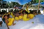 Schoolchildren in dancing costume