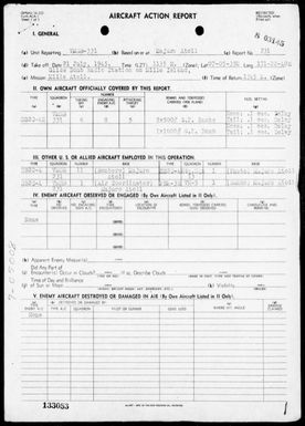 VMSB-331 - ACA Reps Nos 231-234-Air opers against the Marshall Islands, 7/21-23/45