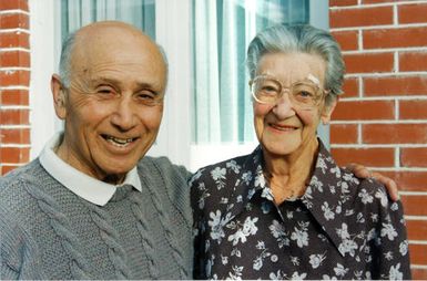 George and Caroline Solomon; golden wedding