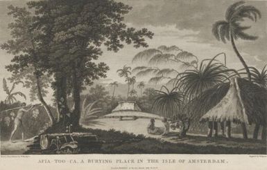 Afia-too-ca, a burying place in the Isle of Amsterdam / drawn from nature by W. Hodges; engraved by W. Byrne