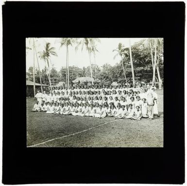 School pupils and staff, Samoa