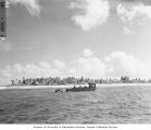 CAPT. Christian L. Engleman and his party heading toward the shore of Uku Island, summer 1947