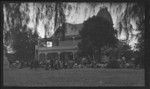 People surrounding royal palace, Tongatapu