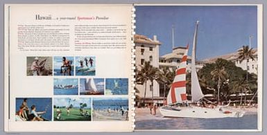 (Text Page) Hawaii ... a year-round Sportsman's Paradise. (View) (Waikiki).