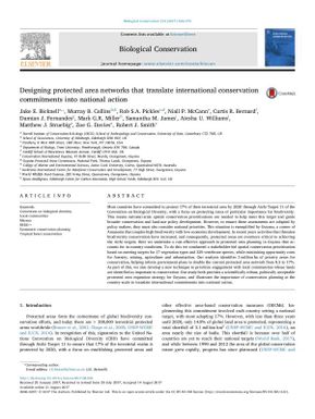 Designing protected area networks that translate international conservation commitments into national action.