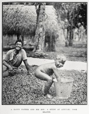 A happy father and his son: a study at Aitutaki, Cook Islands