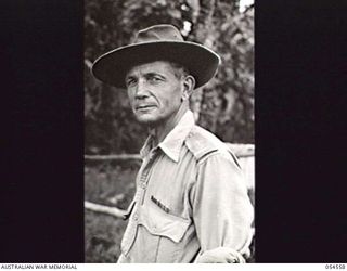 SOPUTA, NEW GUINEA, 1943-07-20. PORTRAIT OF VX20436 LIEUTENANT H. S. LINGARD, OFFICER COMMANDING, 15TH AUSTRALIAN WAR GRAVES REGISTER AND ENQUIRY UNIT