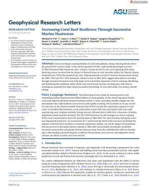 Increasing Coral Reef Resilience Through Successive Marine Heatwaves