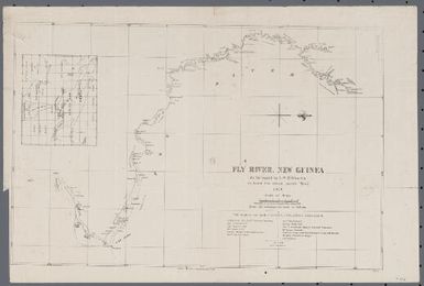 Fly river, New Guinea : as surveyed by L. M. D'Albertis on board the steam launch "Neva" 1876 / Lithographed at the Surveyor Generals Office