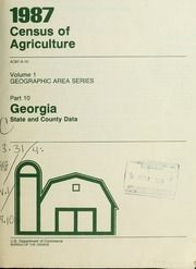 1987 census of agriculture, pt.10- Georgia