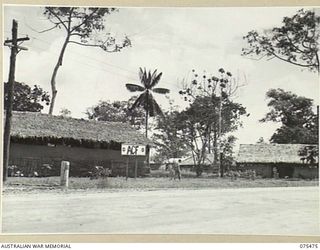 LAE, NEW GUINEA. 1944-08-27. THE AUSTRALIAN COMFORTS FUND HEADQUARTERS ON THE BUSU ROAD