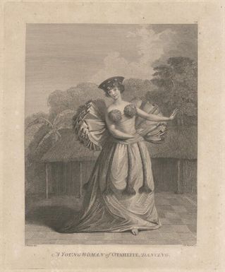 A young woman of Otaheite dancing / J. Webber del.; J.K. Sherwin sc