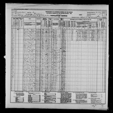 1940 Census Population Schedules - Hawaii - Honolulu County - ED 2-126