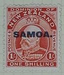 Stamp: New Zealand - Samoa One Shilling