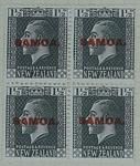 Stamps: New Zealand - Samoa One and a Half Pence