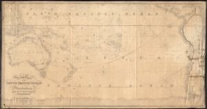 A new chart of the South Pacific Ocean Including Hustralasia, the East India Islands, Polynesia, and the western coast of South America. Additions to 1857.