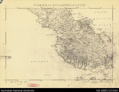Papua New Guinea, Fourmil of Bougainville South, Fourmil series, Sheet 27, 1956, 1:253 440