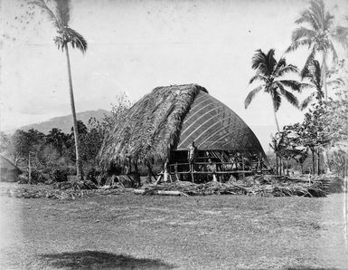 Building a dwelling in Apia, Western Samoa