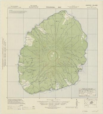 Provisional map, northeast New Guinea: Karkar Island (Sheet Karkar Island)
