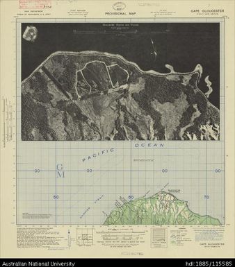 Papua New Guinea, New Britain, Cape Gloucester, Provisional map, Sheet B55/7, 1943, 1:63 360