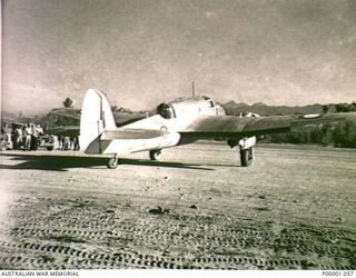 THE SOLOMON ISLANDS, 1945-02-22. RAAF BRISTOL BEAUFORT AIRCRAFT AT BOUGAINVILLE ISLAND. (RNZAF OFFICIAL PHOTOGRAPH.)