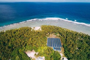 Aerial shot of Atafu, Tokelau