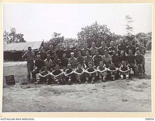 TOROKINA, BOUGAINVILLE. 1945-11-21. MEMBERS OF BATTERY HEADQUARTERS, 4 FIELD REGIMENT. THE REGIMENT SERVED WITH DISTINCTION IN THE RECENT BOUGAINVILLE CAMPAIGN