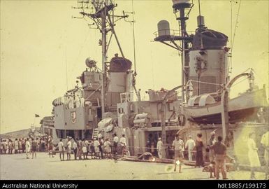 USS Houston at wharf, Port Moresby