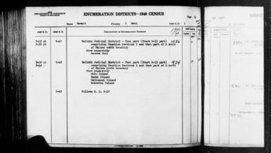 1940 Census Enumeration District Descriptions - Hawaii - Maui County - ED 5-47, ED 5-48, ED 5-49