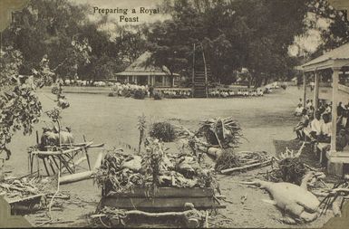 Preparations for a royal feast in Tonga