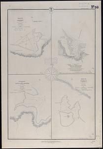 Harbour of Mataatu, north side, island of Savaii ; island of Upolu, north side, Apia Harbor ; roadstead between Laulii and Latonga, north side, island of Upolu ; harbour of Falealili, south side, island of Upolu