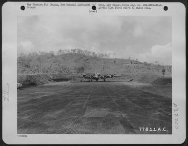 Boeing B-17 "Flying Fortress" Parked In A Revetment At An Airfield Near Port Moresby, Papua, New Guinea. 1 November 1942. (U.S. Air Force Number 77811AC)