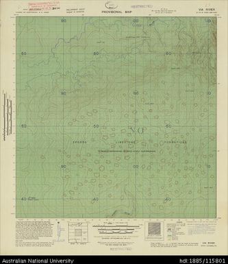 Papua New Guinea, New Britain, Via River, Provisional map, Sheet B55/8, 1944, 1:63 360