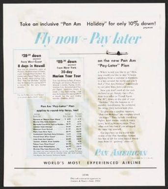 Fly now--Pay later