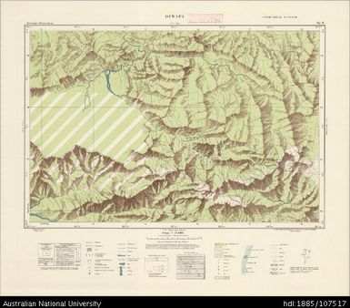 Indonesia, Western New Guinea, Oewapa, Series: Nederlands-Nieuw-Guinea, Sheet 16-N, 1956, 1:100 000