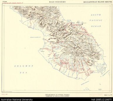 Papua New Guinea, Bougainville Island (South), Road Inventory Series, Sheet 51, 1:250 000, 1967