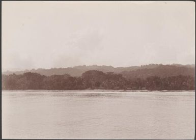 Panorama showing Te Motu and Otivi from Graciosa Bay, Santa Cruz Islands, Solomon Islands, 1906 / J.W. Beattie