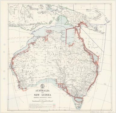 Australia and New Guinea showing continental shelf / drawn and reproduced by the Division of National Mapping