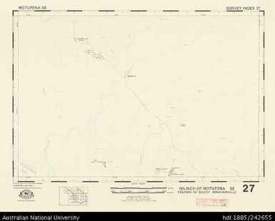 Papua New Guinea, Motupena SE, Survey Index 27, 1:50 000, 1969