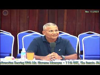11th OEK, The Senate JGA Committee Confirmation Hearing With Clarence Masayos