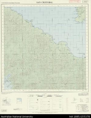 Solomon Islands, British Solomon Islands Protectorate, San Cristobal, Series: X711, Sheet 10-161-7, 1972, 1:50 000