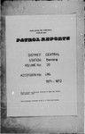 Patrol Reports. Central District, Bereina, 1971-1972