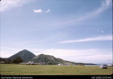 Rabaul volcano from the airstrip