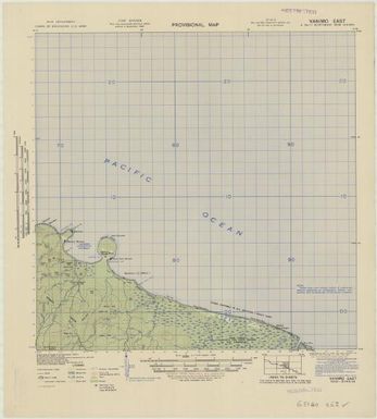 Provisional map, northeast New Guinea: Vanimo East (Sheet Vanimo East)