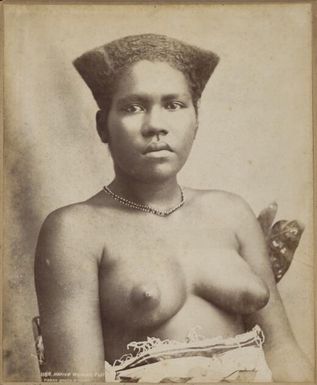 A Fijian woman, Fiji, approximately 1890 / Charles Kerry