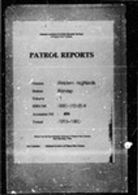 Patrol Reports. Western Highlands District, Kandep, 1959 - 1960