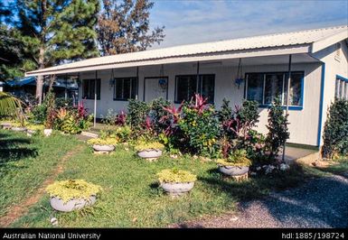 Tonga - white house and garden